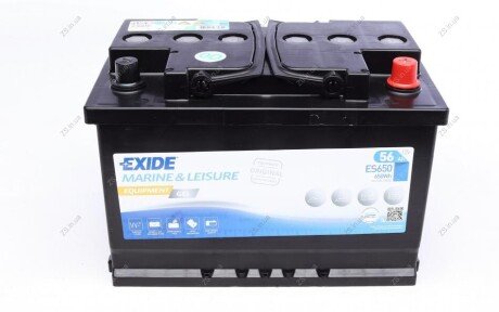 Аккумулятор 56Аh(650wh)-12v EQUIPMENT GEL (278х175х190),R,EN460 гелевый EXIDE ES650