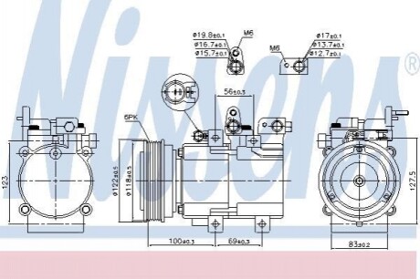 Компресор кондиціонера Hyundai Ix35/tucson 04-/Kia Sportage 07- Nissens 890130 (фото 1)