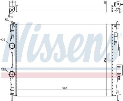 Радіатор системы охолодження Nissens 67368