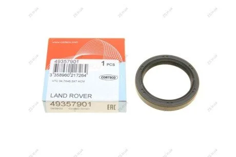 Сальник диференціалу 34,7X 45,3X 7,0 ACM LAND ROVER, VOLVO Corteco 49357901