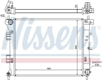 Радіатор системы охолодження Nissens 67607