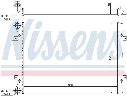 Радіатор охолодження двигуна Nissens 65014