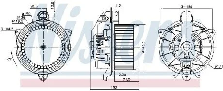 Вентилятор салону Nissens 87495