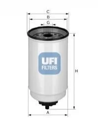 Фильтр топливный FORD TRANSIT 2.5D 86-94 (выр-во) UFI 24.371.00