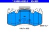 Комплект гальмівних колодок з 4 шт. дисків ATE 13.0460-4885.2 (фото 1)