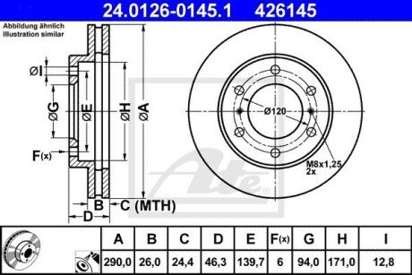 Гальмівний диск ATE 24.0126-0145.1