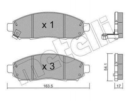 Комплект тормозных колодок из 4 шт. дисков METELLI 22-0743-0