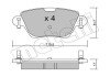 Комплект гальмівних колодок з 4 шт. дисків METELLI 22-0319-0 (фото 2)