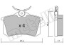 Комплект гальмівних колодок з 4 шт. дисків METELLI 22-0100-1 (фото 1)