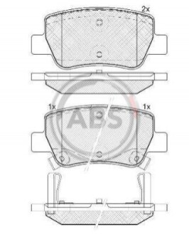 Колодка гальм. диск. TOYOTA AVENSIS/AVENSIS SW 1.6,1.8,2.0,2.0D-4D,2.2D-4D 09- задн. (ABS) A.B.S. 37737