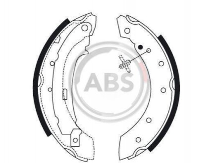 Колодка гальм. барабан. CITROEN / PEUGEOT / RENAULT Saxo/106/206/Laguna задн. (ABS) A.B.S. 8895