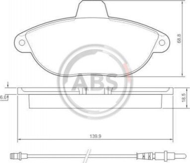 Колодка гальм. CITROEN / FIAT / PEUGEOT Jumpy / Scudo / Expert передн. (ABS) A.B.S. 36911