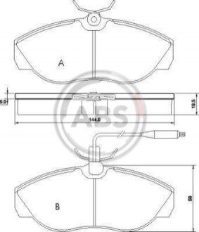 Колодка гальм. диск. CITROEN/FIAT/PEUGEOT JUMPER/DUCATO/BOXER передн. (ABS) A.B.S. 36883