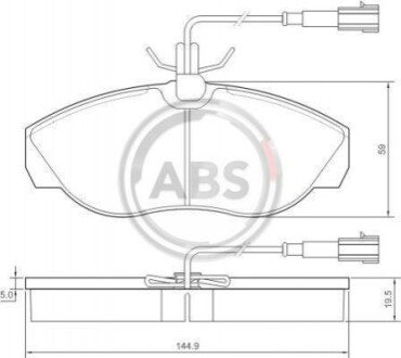 Колодка гальм. диск. CITROEN/FIAT/PEUGEOT JUMPER/DUCATO/BOXER передн. (ABS) A.B.S. 37172