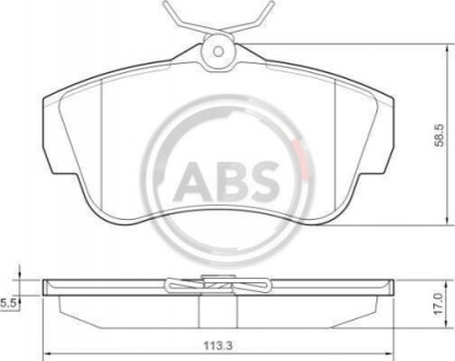 Колодка гальм. диск. CITROEN/FIAT/PEUGEOT JUMPY/SCUDO/EXPERT задн. (ABS) A.B.S. 37590