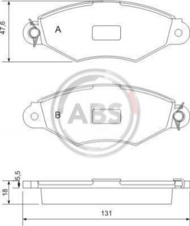 Колодка гальм. диск. CITROEN/PEUG/RENAULT XSARA/306/KANGOO передн. (ABS) A.B.S. 37040