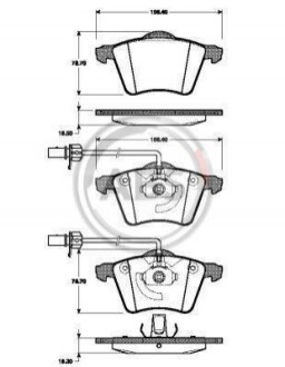 Колодка гальм. диск. FORD/SEAT/VW GALAXY/ALHAMBRA/SHARAN передн. (ABS) A.B.S. 37453