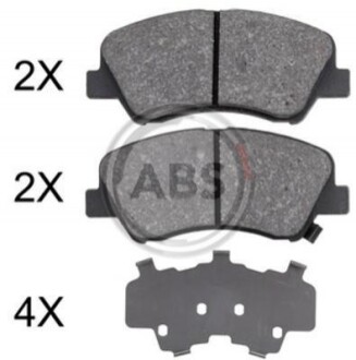 Колодка тормозов. диск. HYUNDAI ACCENT RB 11/KIA RIO 11 - передн. (выр-во ABS) A.B.S. 37916