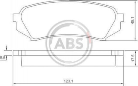 Колодка гальм. диск. LEXUS/TOYOTA LX470/LANDCRUISER 100 задн. (ABS) A.B.S. 37226