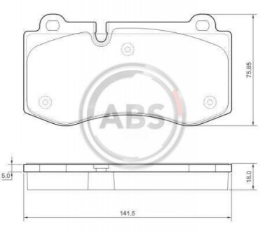 Колодка гальм. диск. MB E KLAS.(W211)/S KLAS. (W221) передн. (ABS) A.B.S. 37565