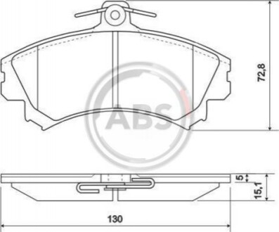 Колодка гальм. диск. MITSUBISHI/VOLVO SPACE/S40/V40 передн. (ABS) A.B.S. 36919