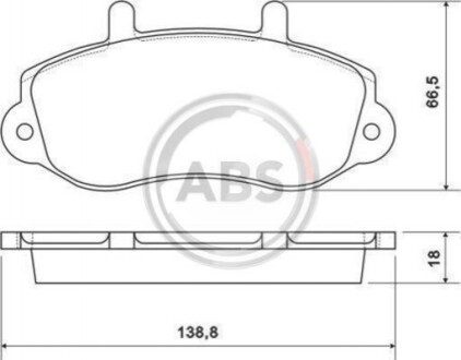 Колодка гальм. диск. OPEL/RENAULT MOVANO/MASTER 15" передн. (ABS) A.B.S. 37111