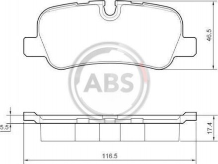 Колодка гальм. диск. LANDROVER DISCOVERY/RANGE ROVER задн. (ABS) A.B.S. 37500