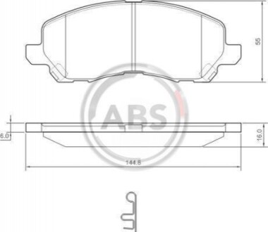 Колодка гальм. диск. MITSUBISHI GALANT/SPACERUNNER передн. (ABS) A.B.S. 37202 (фото 1)