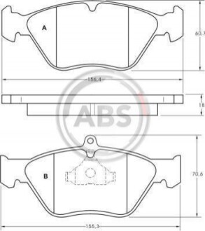 Колодка гальм. диск. OPEL/SAAB CALIBRA/VECTRA/900 передн. (ABS) A.B.S. 36805