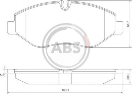 Колодка тормозов. диск. IVECO DAILY III 2.3 3.0 06 – передн. (выр-во ABS) A.B.S. 37633