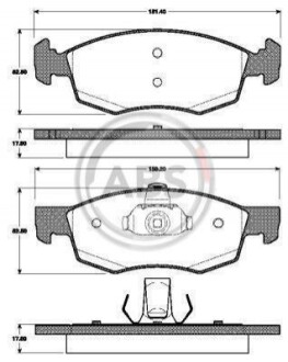 Колодка гальм. диск. RENAULT SANDERO, LOGAN (KS_) передн. (ABS) A.B.S. 37679