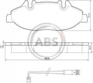 Колодка гальм. диск. MB VIANO (W639), VITO (W639) передн. (ABS) A.B.S. 37449 (фото 1)