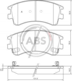 Колодка гальм. диск. MAZDA 6/6 SPORT/6 SPORTBREAK передн. (ABS) A.B.S. 37381