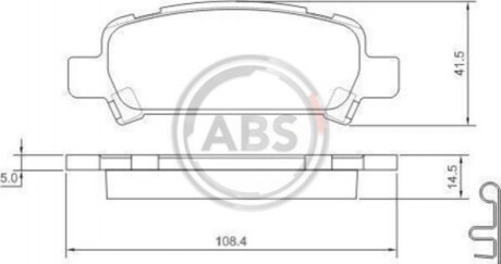 Колодка гальм. диск. SUBARU IMPREZA/LEGACY/FORESTER задн. (ABS) A.B.S. 37164