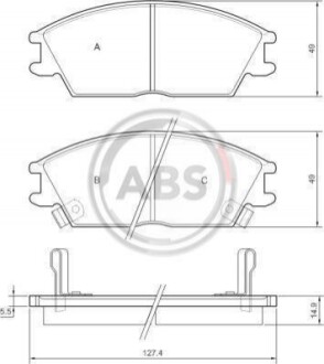 Колодка гальм. диск. HONDA/HYUNDAI ACCORD/ACCENT передн. (ABS) A.B.S. 36172 (фото 1)