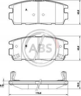 Колодка гальм. диск. CHEVROLET/OPEL CAPTIVA/ANTARA задн. (ABS) A.B.S. 37583 (фото 1)