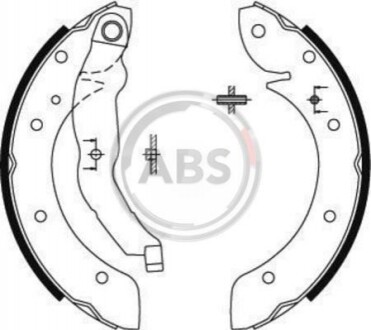 Колодка гальм. барабан. BMW/RENAULT 316-318/LAGUNA задн. (ABS) A.B.S. 8894