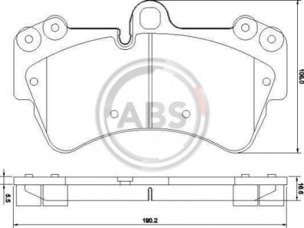 Колодка гальм. диск. PORSCHE/ VW CAYENNE/TOUAREG передн. (ABS) A.B.S. 37391