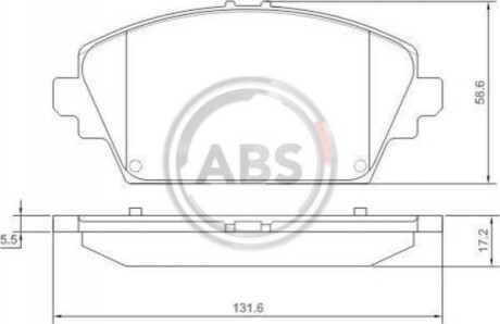 Колодка гальм. диск. HONDA/NISSAN ACCORD/PRIMERA передн. (ABS) A.B.S. 37205 (фото 1)