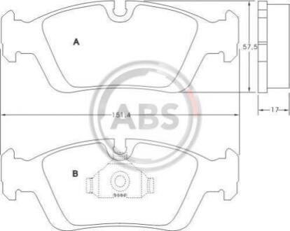 Колодка гальм. диск. BMW 3 SERIE (E36/46)/Z3/Z4 передн. (ABS) A.B.S. 36678 (фото 1)