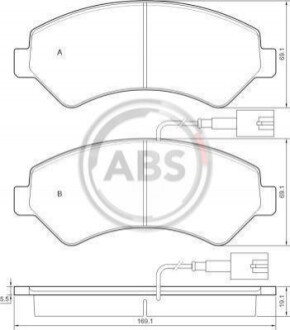 Колодка гальм. CITROEN / PEUGEOT Jumper / Boxer передн. (ABS) A.B.S. 37576