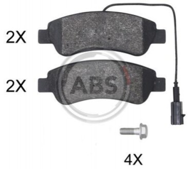 Колодка гальм. диск. Jumper/Boxer/Ducato (06-20) задн. (ABS) A.B.S. 35067