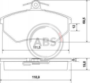 Колодка гальм. диск. AUDI/SEAT/VW AUDI/SEAT/VW передн. (ABS) A.B.S. 36789 (фото 1)