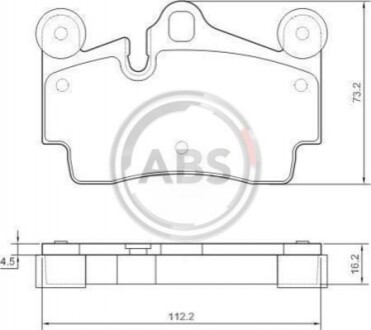 Колодка гальм. диск. PORSCHE/ VW CAYENNE/TOUAREG задн. (ABS) A.B.S. 37365 (фото 1)