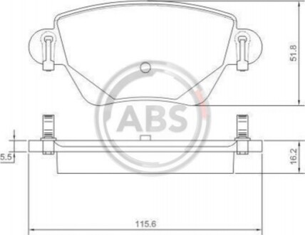 Колодка гальм. диск. FORD MONDEO, RENAULT KANGOO задн. (ABS) A.B.S. 37254