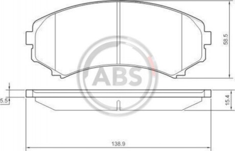 Колодка гальм. диск. MITSUBISHI GRANDIS/PAJERO передн. (ABS) A.B.S. 37203