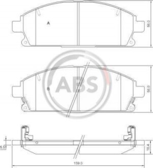 Колодка гальм. диск. NISSAN PATHFINDER/X-TRAIL передн. (ABS) A.B.S. 37081 (фото 1)