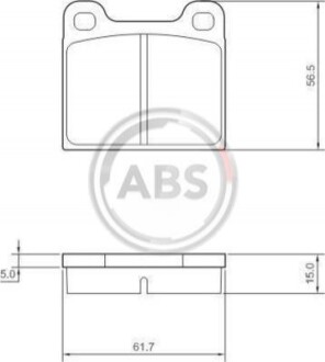 Колодка гальм. диск. ALFA ROMEO/MB/OPEL/VOLVO передн. (ABS) A.B.S. 36009