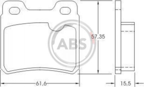 Колодка гальм. диск. OPEL/SAAB ASTRA/VECTRA/900 задн. (ABS) A.B.S. 36694 (фото 1)