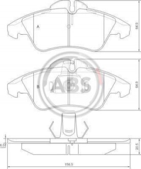 Колодка гальм. диск. MB/VW SPRINTER/VITO/LT28 передн. (ABS) A.B.S. 36901